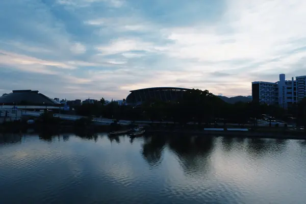 Hidden Sunset Spot behind Hiroshima Gokoku Shrine / 広島城・護国神社裏の夕景スポット